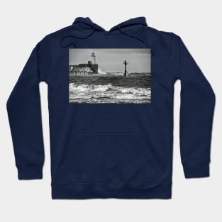 Rough Sea in Northumberland Hoodie